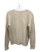 Wallace Size L Cream Merino Wool Crew Neck Ikat Ribbed Sweater Cream / L