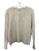 Wallace Size L Cream Merino Wool Crew Neck Ikat Ribbed Sweater Cream / L