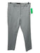 Joseph Size S/36 Light Gray Viscose Blend Hook & Zip Slim Fit Stretch Pants Light Gray / S/36