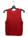 J Crew Size S Red Acrylic Blend Round Neck Cable Edging Sleeveless Top Red / S