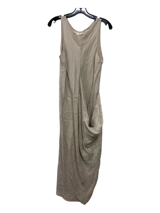 Artists & Revolutionaries Size Small Light Beige Linen Sleeveless Midi Dress Light Beige / Small