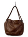 Donald J Pliner Brown Leather Braided Handle silver hardware shoulder bag Bag Brown / M