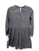 Madewell Size XXS Gray Wash Cotton Denim Long Sleeve Tiered Keyhole Back Dress Gray Wash / XXS