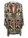 Lug Von Siga Size 36 Green, Red, Multi Lyocell blend Tie Neck Botanical Dress Green, Red, Multi / 36