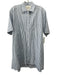AYR Size S Blue & White Cotton Stripe Shift Button Down Dress Blue & White / S
