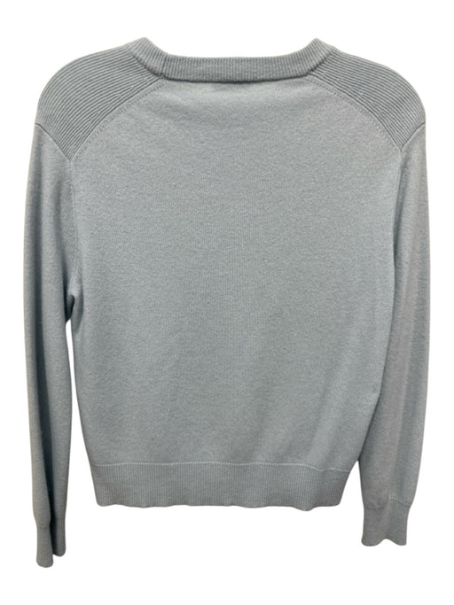 Iris & Ink Size S Light Blue Cashmere Ribbed Detail Round Neck Sweater Light Blue / S