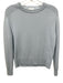 Iris & Ink Size S Light Blue Cashmere Ribbed Detail Round Neck Sweater Light Blue / S