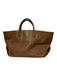 Khaite Brown Leather Zip Pocket folded detail Tote Bag Brown / Medium