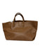 Khaite Brown Leather Zip Pocket folded detail Tote Bag Brown / Medium