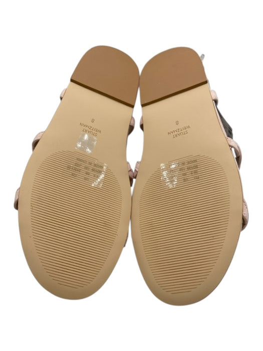 Stuart Weitzman Shoe Size 8 Pale Pink Leather Upper Twist Ankle Buckle Sandals Pale Pink / 8