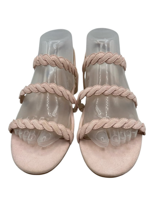 Stuart Weitzman Shoe Size 8 Pale Pink Leather Upper Twist Ankle Buckle Sandals Pale Pink / 8