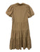 Brochu Walker Size S Beige Polyester & Cotton Short Sleeve Button Up Maxi Dress Beige / S