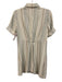 Shoshanna Size 6 White & Multi Cotton Short Sleeve Rolled Knit Button up Dress White & Multi / 6