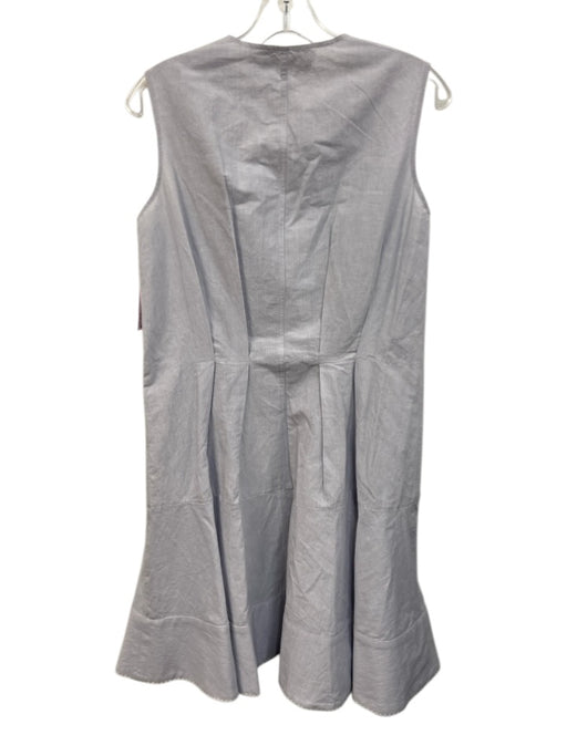 Proenza Schouler Size 2 Light Blue Cotton & Linen Sleeveless Half Button Dress Light Blue / 2
