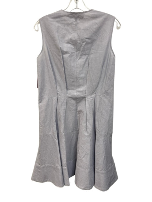 Proenza Schouler Size 2 Light Blue Cotton & Linen Sleeveless Half Button Dress Light Blue / 2