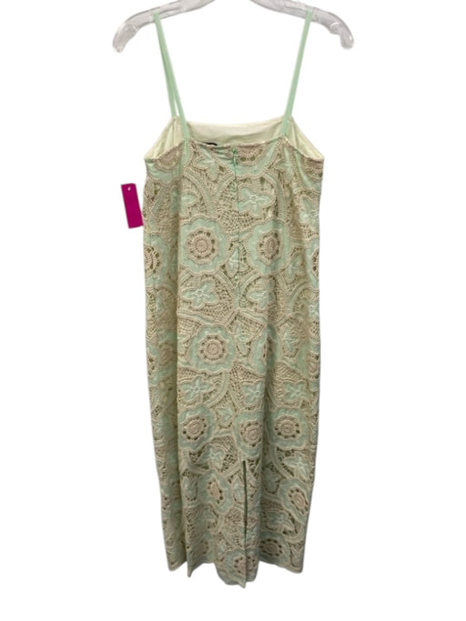 Hunter Bell Size 2 Green & White Cotton Blend Sleeveless Crochet Knit Midi Dress Green & White / 2