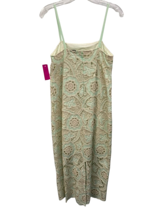 Hunter Bell Size 2 Green & White Cotton Blend Sleeveless Crochet Knit Midi Dress Green & White / 2