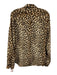Equipment Femme Size S Black, Brown, & Beige Silk Long Sleeve Animal Print Top Black, Brown, & Beige / S