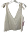 Emerson Fry Size XS White Viscose & Linen Sleeveless Tank V Neck Top White / XS