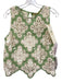 Mestiza New York Size S Green & White Cotton & Polyester Sleeveless Knit Top Green & White / S