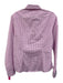 Ann Mashburn Size S Purple & White Cotton Long Sleeve Gingham Blouse Top Purple & White / S