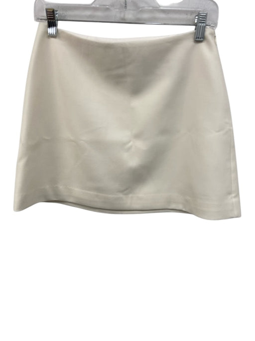 Tuckernuck Size S White Wool & Polyester Side Zip Mini Skirt White / S