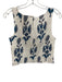 Marea Size S/XS Blue & White Cotton Elastic Waist Floral Print Smocked Skirt Set Blue & White / S/XS