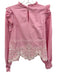 Love The Label Size S Pink Cotton ruffles Eyelet Keyhole Back Top Pink / S
