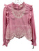 Love The Label Size S Pink Cotton ruffles Eyelet Keyhole Back Top Pink / S