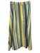 Love The Label Size S Green, Yellow & Multicolor Cotton Striped Maxi Pants Green, Yellow & Multicolor / S