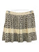 Tuckernuck Size M Cream & Black Tencel Pleated Zip & Hook Closure Mini Skirt Cream & Black / M