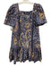 Cara Cara Size S Navy & Multi Cotton Printed Pockets Wide Sleeves Dress Navy & Multi / S