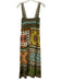 Alemais Size 4 Blue, Green & Multi Viscose Blend Square Neck Sleeveless Dress Blue, Green & Multi / 4