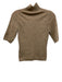 Veronica Beard Size S Grey Wool Ribbed Mock Neck Long Sleeve Heathered Top Grey / S