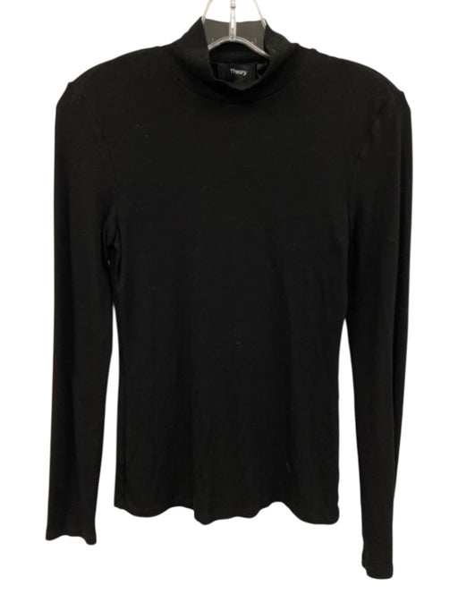 Theory Size S Black No Fabric Tag Mock Neck Long Sleeve Top Black / S