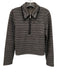ME+EM Size 4 Black & White Poly Blend Striped Tweed Metallic Thread Sweater Black & White / 4