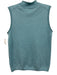 Veronica Beard Size S Blue Cashmere Rolled Edge Ribbed Detail Sleevel Print Top Blue / S