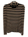 Veronica Beard Jeans Size S Black & Multi Rayon Blend Striped Turtleneck Top Black & Multi / S