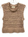 Mirth Size S Muted Pink Cotton Sleeveless Open Knit Ribbed Vest Muted Pink / S