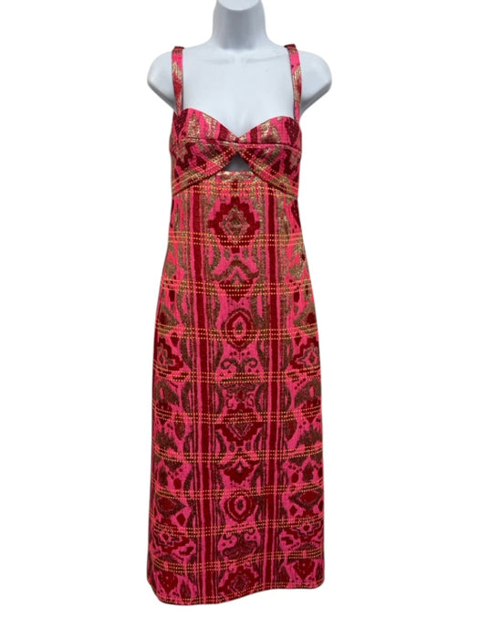 Johanna Ortiz Size 6 Pink & Multi Poly Blend Geo Print Maxi Dress Pink & Multi / 6