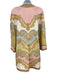 Zimmermann Size 0 Pink & Multi Linen Zip Back Patch Pocket Printed Dress Pink & Multi / 0