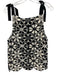 Saint Art Size S Black & White Polyester crotchet Tie Shoulder Sleeveless Top Black & White / S