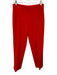 Lela Rose Size 4 Red Nylon Blend Zip & Button Trouser Pants Red / 4
