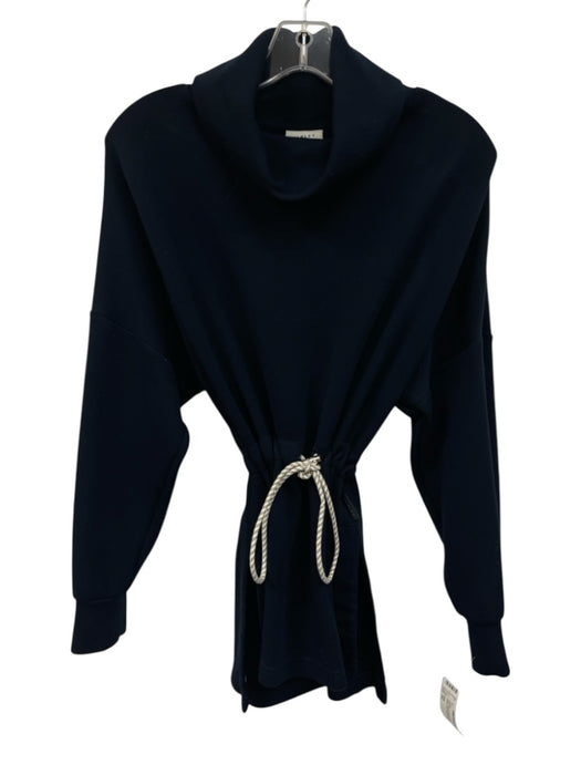 Varley Size XS Navy Viscose Blend Turtle Neck Elastic Waist Long Sleeve Jacket Navy / XS