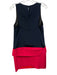 Marc By Marc Jacobs Size 2 Navy & Pink Silk Sleeveless Keyhole Back Mini Dress Navy & Pink / 2