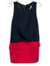 Marc By Marc Jacobs Size 2 Navy & Pink Silk Sleeveless Keyhole Back Mini Dress Navy & Pink / 2