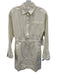 Apiece Apart Size XS Cream Cotton Blend Button Front Collared Long Sleeve Dress Cream / XS