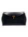 Toteme Black Leather Twist Clasp Textured Studs Crossbody Strap Bag Black