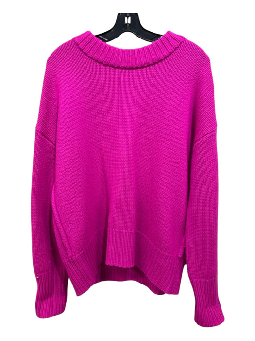 La Ligne Size S Hot pink Wool & Cashmere Crew Neck Long Sleeve Sweater Hot pink / S