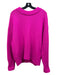 La Ligne Size S Hot pink Wool & Cashmere Crew Neck Long Sleeve Sweater Hot pink / S